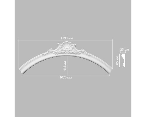Радиус [1/4 круга] DECOMASTER 897174-151 (Rнар. 835 | Rвн. 750мм)